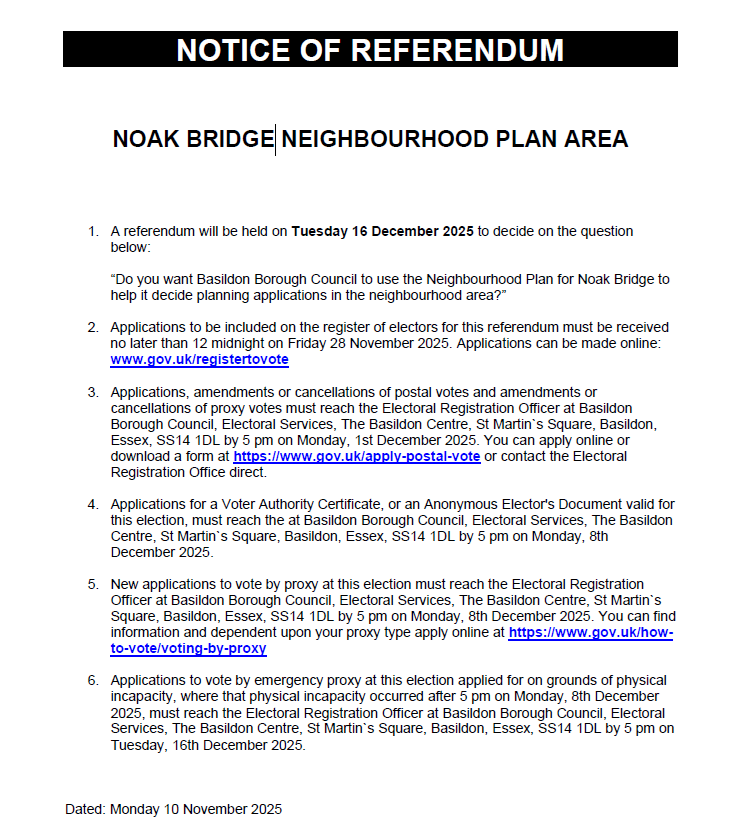 Notice of Referendum
